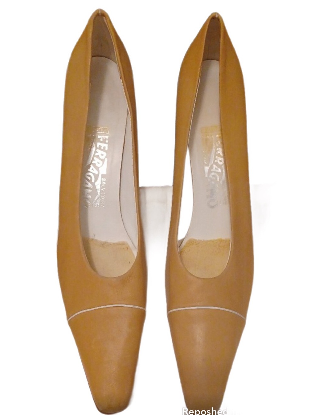 Salvatore Ferragamo Cap Toe Heels Shoes,
Vintage Classics! Size 8.5 sale - Picture 2 of 16